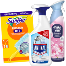 Alle Ambi Pur luchtverfrissers, Antikal of Swiffer